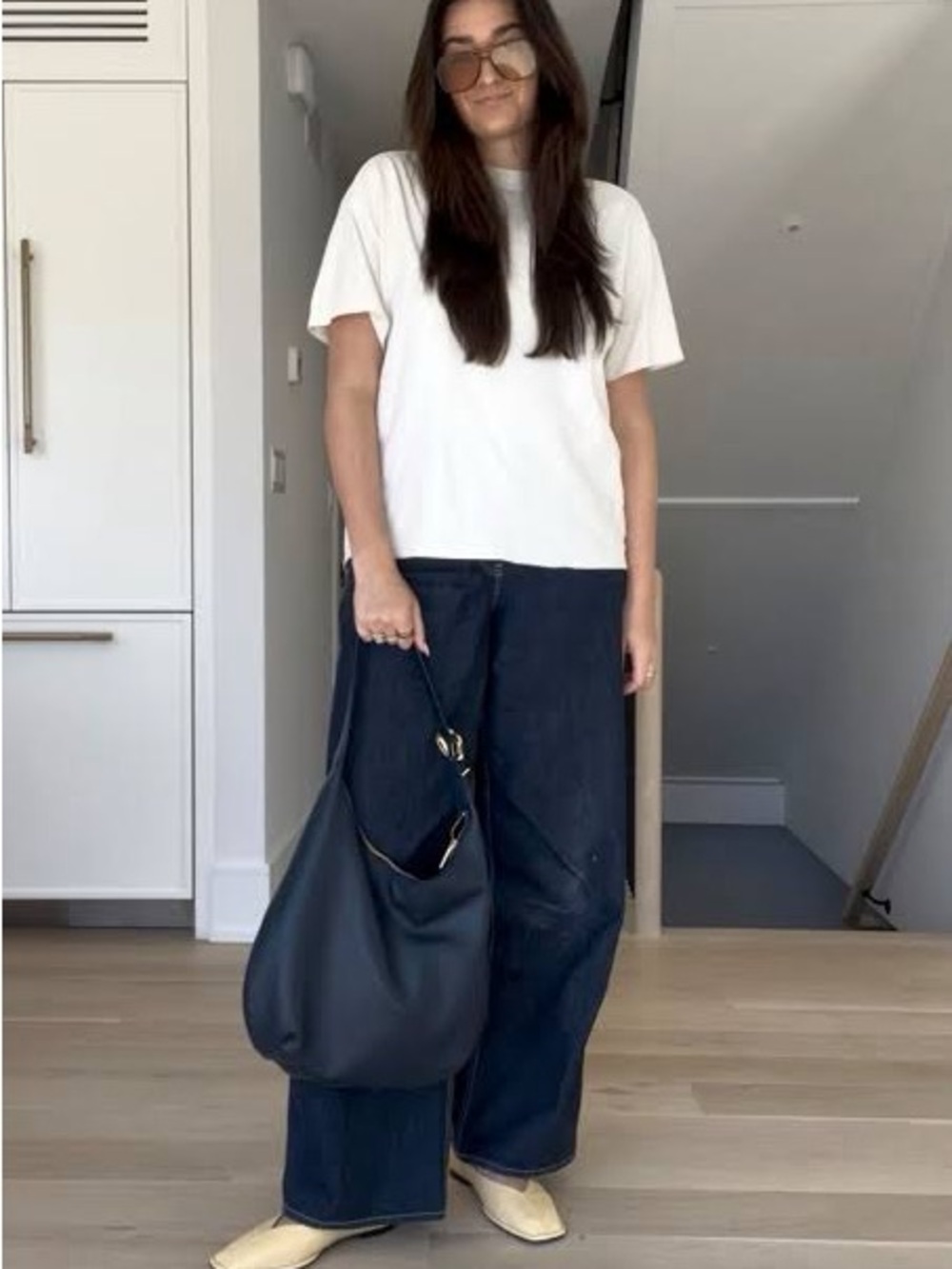 Cuyana Oversized Celestia Bag in Navy